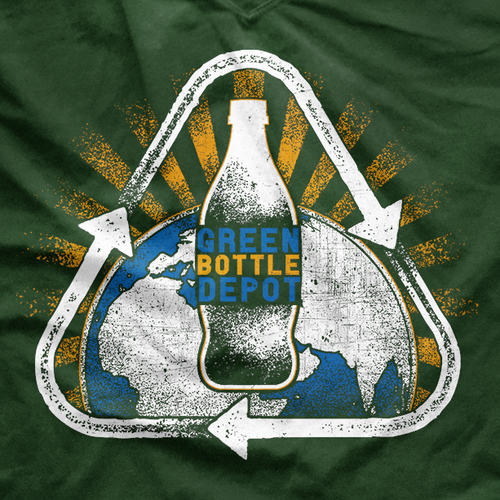 Environment t-shirt with the title 'Environmentalist Green Bottle Depot T-shirt II'