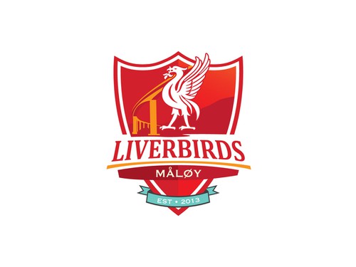 Soccer design with the title 'New logo wanted for Liverbirds Måløy'