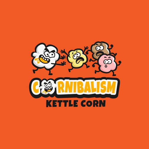 Popcorn logo with the title 'Cornibalism'