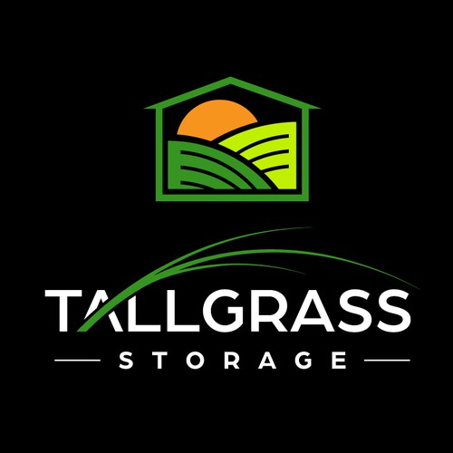 Self storage logo with the title 'Logo for Tallgrass Storage'