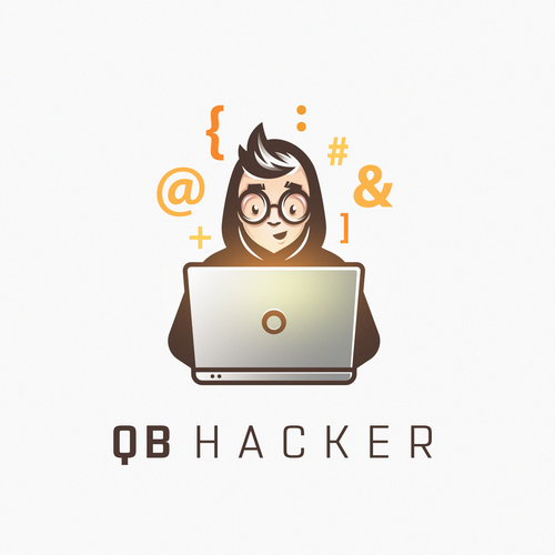 Laptop design with the title 'playful logo design'