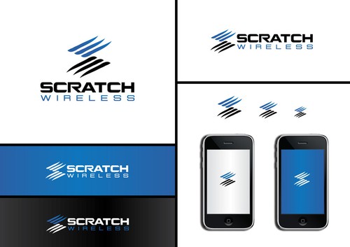 Wireless logo with the title 'Scratch Wireless Logo'
