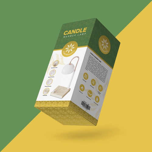 Candle packaging with the title 'Candle warmer lamp'