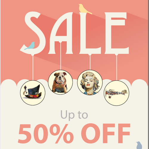 Discount design with the title 'Sales Poster for a Homeware Company'