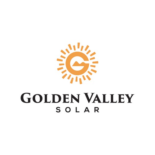 Solar logo with the title 'golden valley solar'