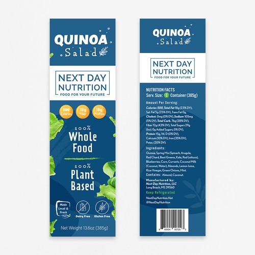 Salad design with the title 'Product Packaging Contest Entry'