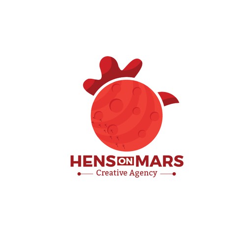 Mars logo with the title 'Hens on Mars Logo'