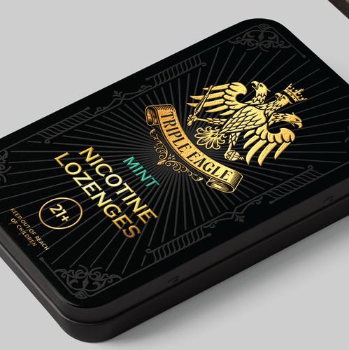 Tin packaging with the title 'Triple Eagle'