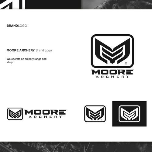 Army design with the title 'Logo design for Moore Archery'