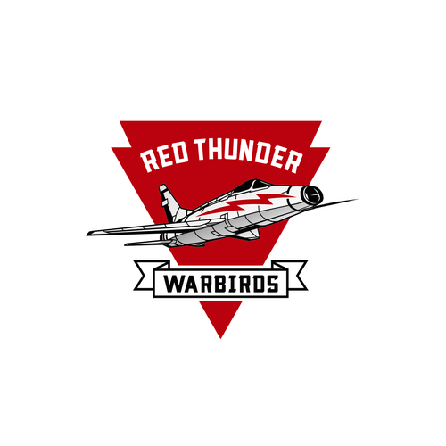 Aircraft logo with the title 'Red Thunder Warbirds'