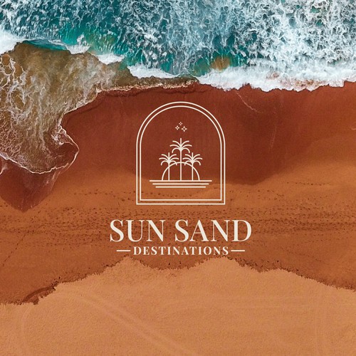 Sand design with the title 'Sun sand Destinations'