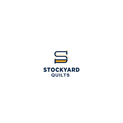 Conceptual logo with the title 'Stockyard Quilts – Brand Identity Concept'