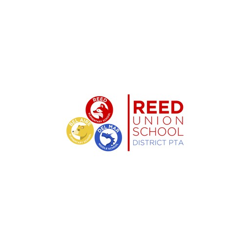 Raccoon logo with the title 'Reed Union School - Logo design'