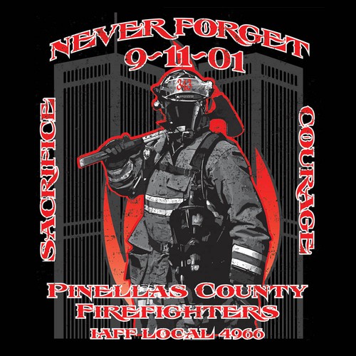 Industrial t-shirt with the title '911 Memorial T shirt'