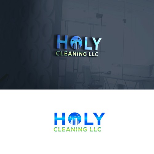 Washing logo with the title 'Cleaning Service Logo for Holy Cleaning Brand'
