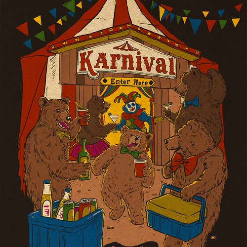 Bear t-shirt with the title 'Comic vintage style tshirt design '