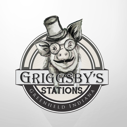Gentleman logo with the title 'Logo for Griggsby's Station'