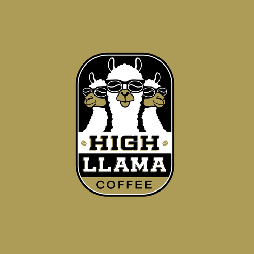 Llama logo with the title 'Coffee logo'
