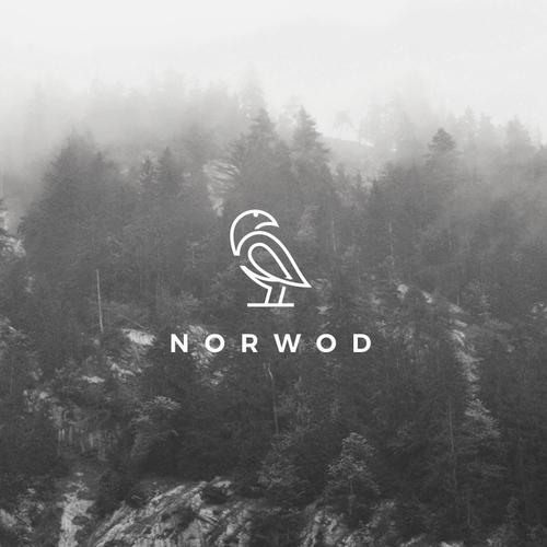 Line art logo with the title 'Minimal bird logo concept.'