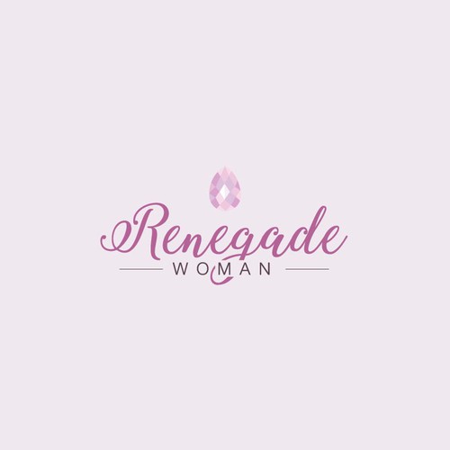 Jewel design with the title 'Logo Concept Renegade Woman'
