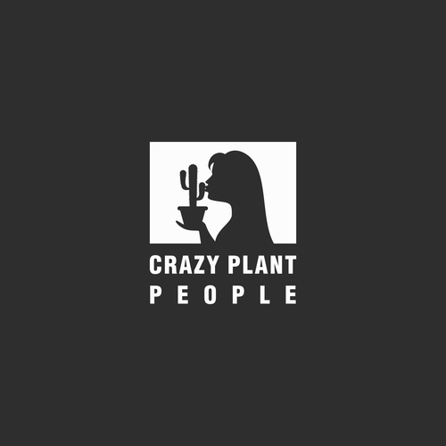 Cactus logo with the title 'Crazy plant people '