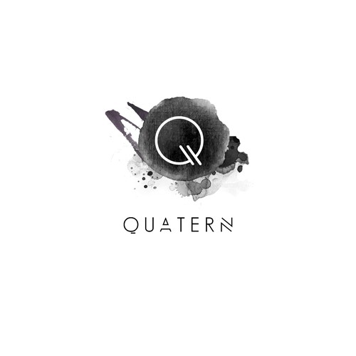 Watercolor logo with the title 'Modern Logo for Illustrator'