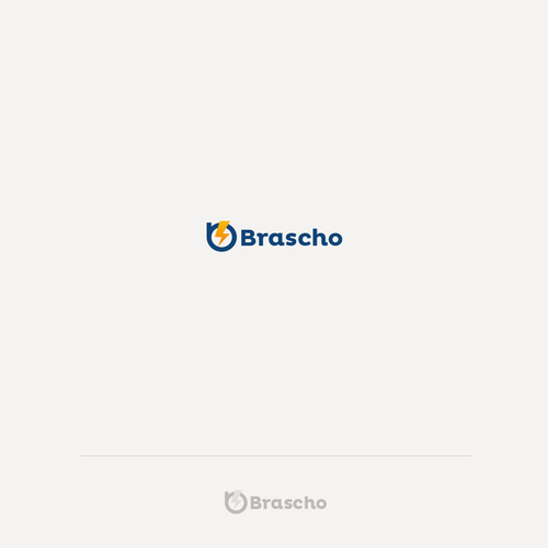 Lightning logo with the title 'Brascho logo'