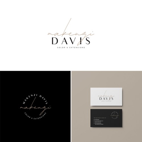 Hair salon design with the title 'Makenzi Davis'