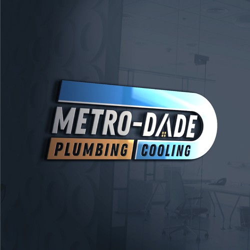 Cooler logo with the title 'Logo design concept for Metro-Dade Plumbing Cooling'