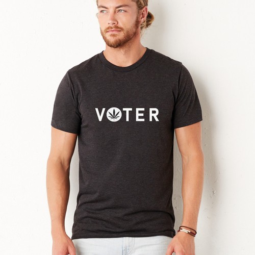 Green t-shirt with the title 'Voter'