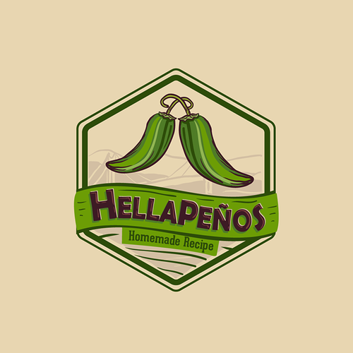 Homemade logo with the title 'Emblem logo for a Homemade Brand of Pickled Jalapeños'