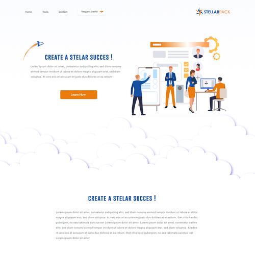 Company website with the title 'Minimal Landing-page Ui & Ux design'