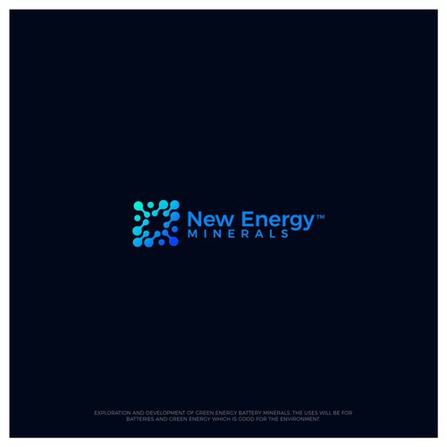 Mineral logo with the title 'New Energy Logo Concept'