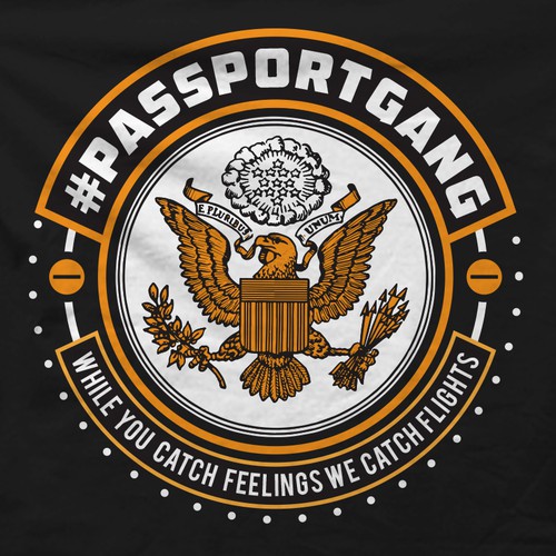 Classic t-shirt with the title 'T shirt design for PassportGang'
