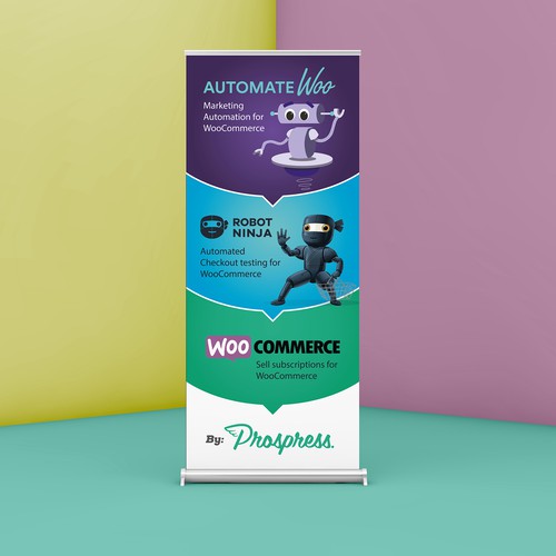 Stand-out design with the title 'Rollup stand for prospress'