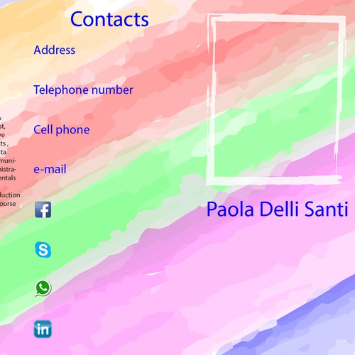 CV design with the title 'CV_2 - Brochure (esterno)'