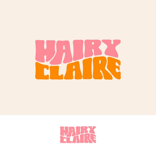 Logo artwork with the title 'Hairy Claire Logo Design for Salon'