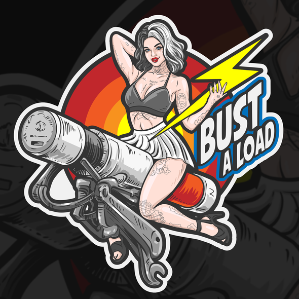 Sexy design with the title 'Bust a Load'