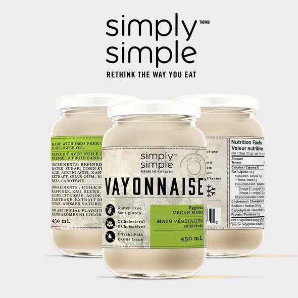 Hipster label with the title 'Vayonnaise a Vegan Mayonnaise'