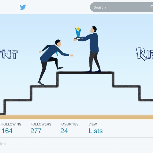 Award design with the title 'Twitter Cover'