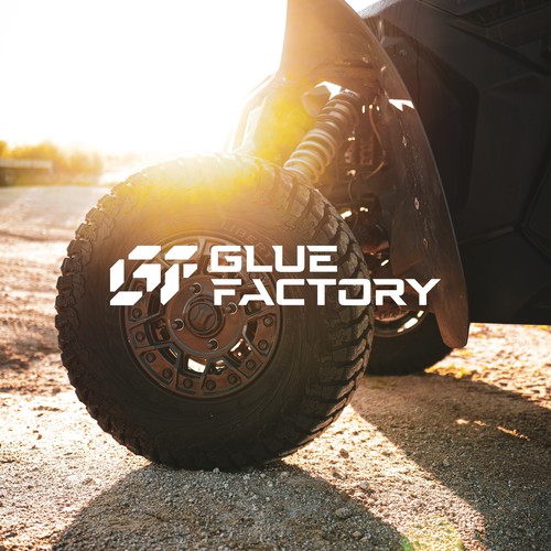 Vehicle design with the title 'Glue Factory Logo'