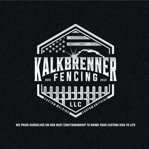 Welding design with the title 'Kalkbrenner Fencing LLC'