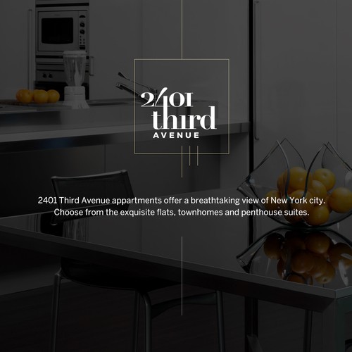 Luxury website with the title 'Long page for a luxury waterfront development.'