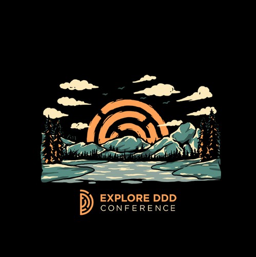 Conference design with the title 'Explore DDD'