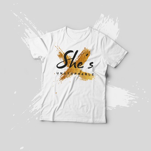 White t-shirt with the title 'T-Shirt design'