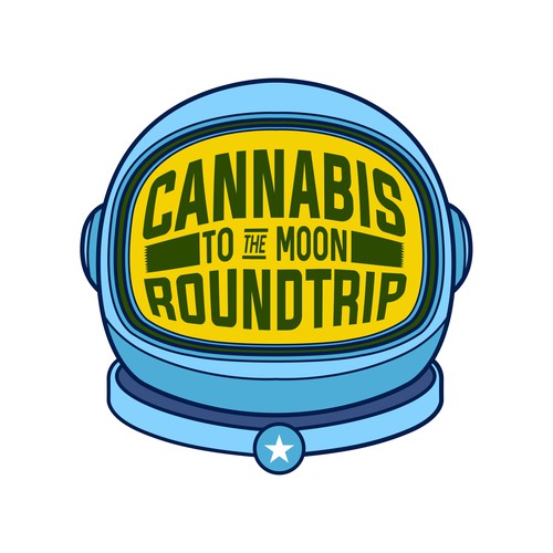 Helmet brand with the title 'Cannabis product logo proposal'