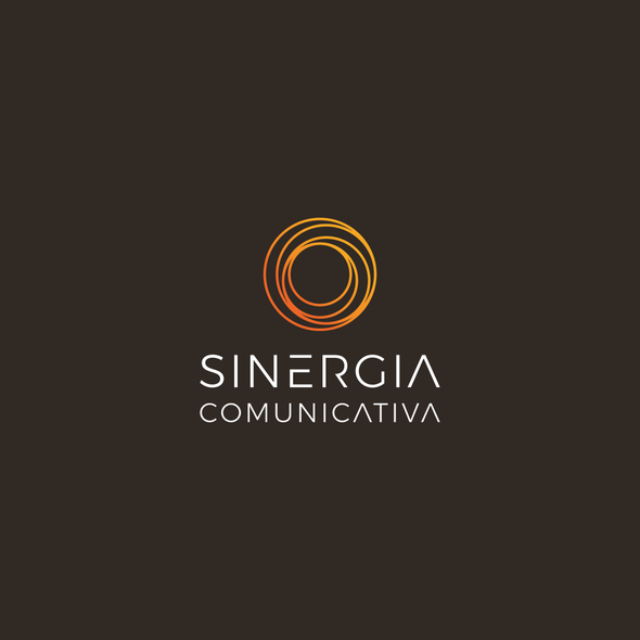 Synergy logo with the title 'Minimalist logo for communication consulting: Sinergia Comunicativa'