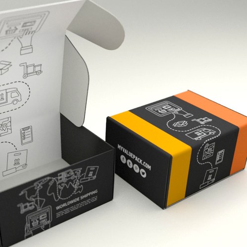 Book cover packaging with the title 'Design for Subscription Box Service'