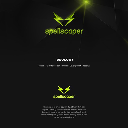 Platform logo with the title 'Spellscaper'