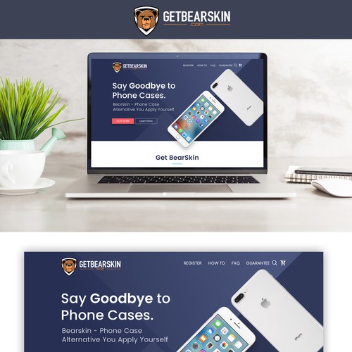 PDF design with the title 'Landing Page Design'